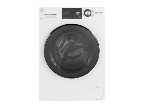 Product photo of the GE GFW148SSMWW Washer and GFD14ESSNWW Dryer