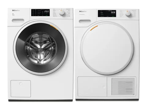 Product photo of the Miele WXD160WCS Washer and TXD 160WP Dryer