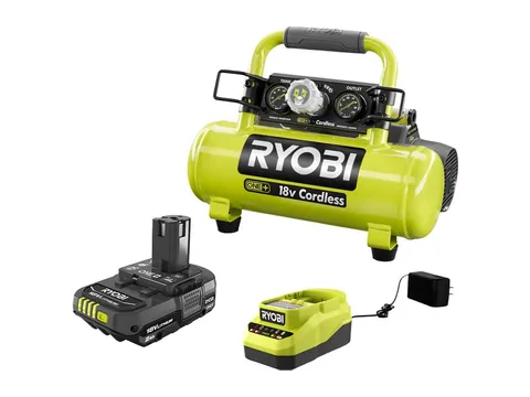 Product photo of the Ryobi One+ 18V Cordless 1-Gallon Air Compressor Kit